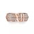 Tiffany X Closed Wide Ring in Rose Gold with Pavé Diamonds