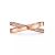 Tiffany X Narrow Ring in Rose Gold with Diamonds