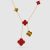 Van Cleef & Arpels Lady Magic Alhambra Necklace 6 Motifs in 18K Yellow Gold-Red