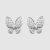 Van Cleef & Arpels Lady Two Butterfly Earrings in 18K White Gold and Diamond