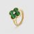 Van Cleef & Arpels Lady Vintage Alhambra Ring in 18K Yellow Gold-Green