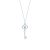 Tiffany Keys Crown Key Necklaces in White Gold with Diamonds-Silver