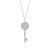 Tiffany Keys Petals Key Pendant Necklaces with Diamonds in Platinum-Silver