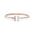 Tiffany T Wire Bracelet in Rose Gold with Diamonds and Mother-of-pearl